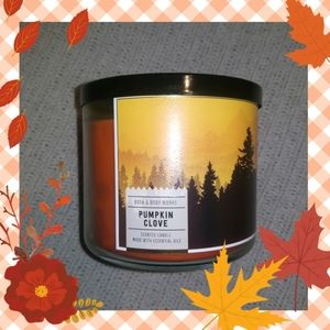 NEW🎃🍂Pumpkin Clove Spice🍁🍂3 Wick Candle Bath & Bodyworks
